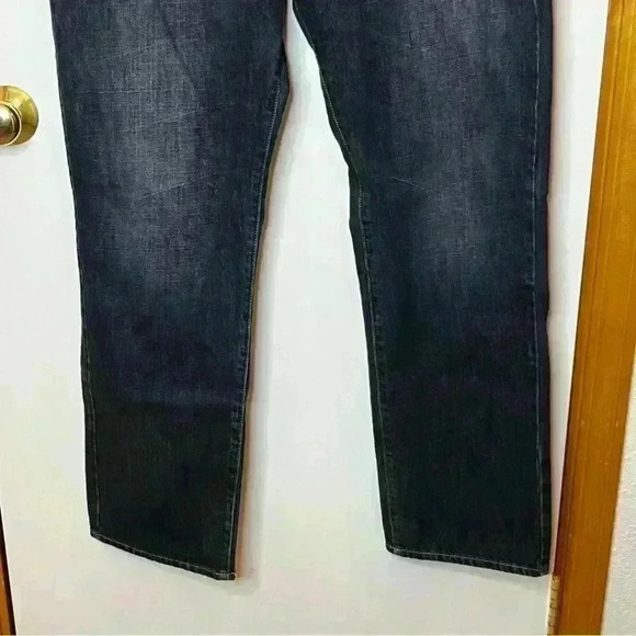 Guess Rebel Straight Leg Denim Jeans Mens 38x30 Dark Wash Blue 5 Pocket Casual - Picture 6 of 11